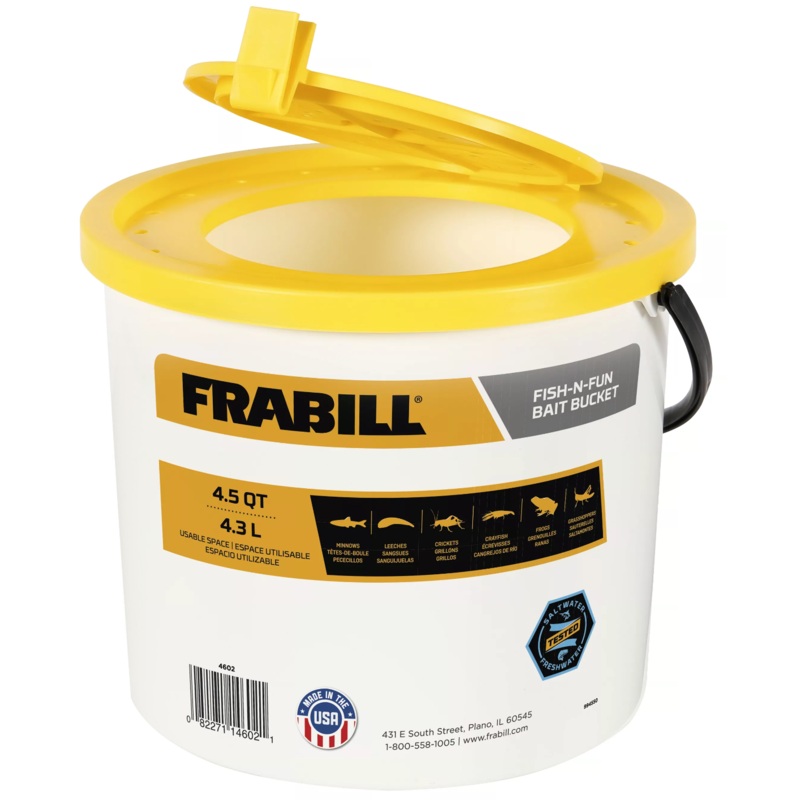 Frabill Fish-N-Fun Bait Bucket 4.5 Quarts