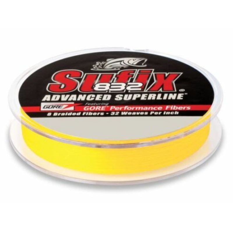 Sufix 832 Advanced Superline Hi-Vis Yellow, 150 Yd. Spools