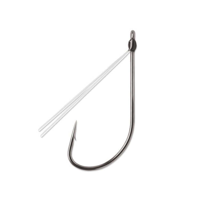 VMC Weedless Neko Black Nickel; 2/0; 5 per pk