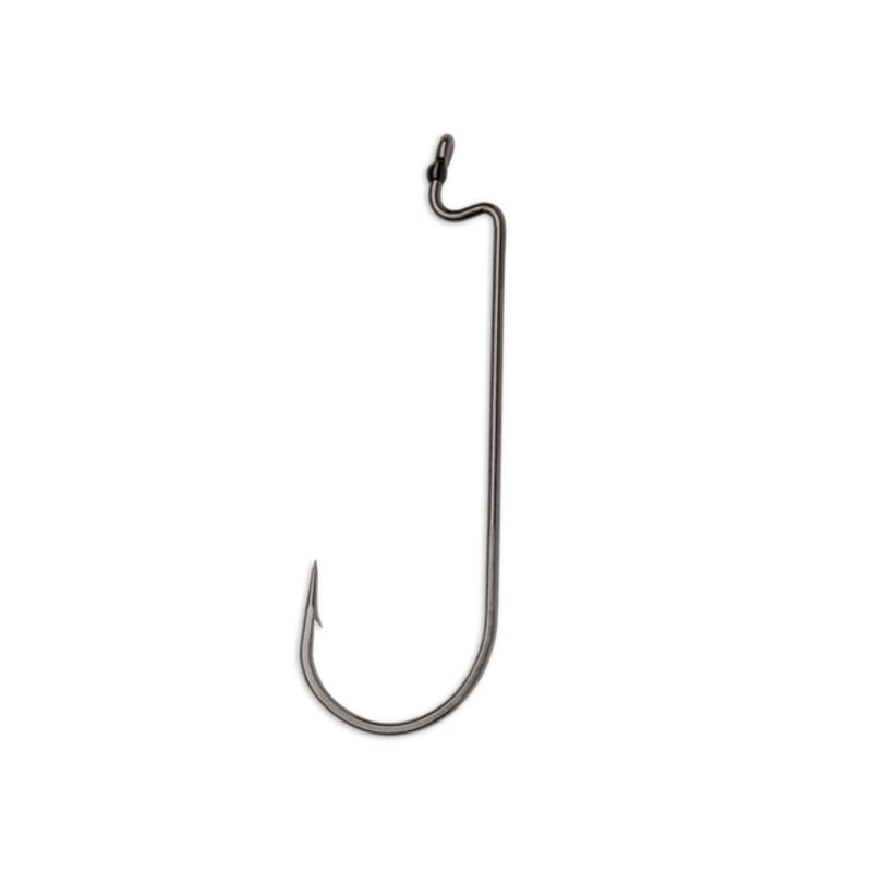 VMC Worm 1/0; Black Nickel; 6 per pk
