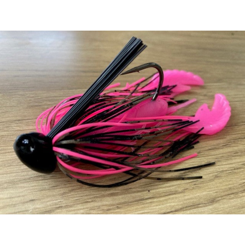 1/2oz WHACKED BRUSH HEAD COD JIG ~ GOTHIC PINK ~ Swim Craw Trailer