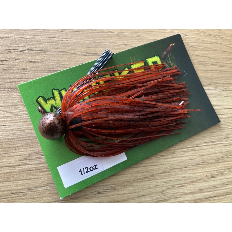 1/2oz WHACKED FOOTBALL JIG ~ RUSTIC RED