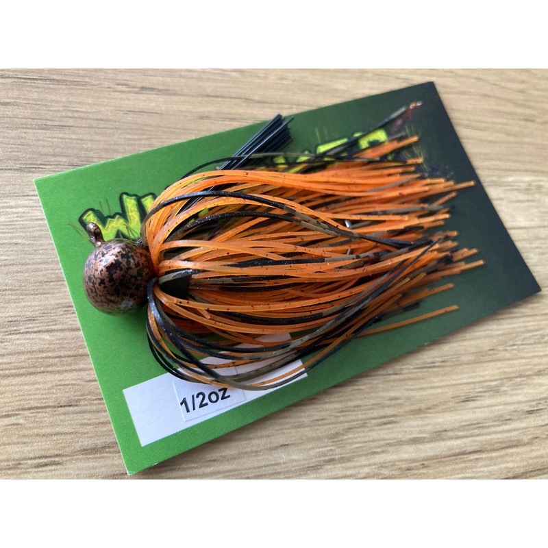 1/2oz WHACKED FOOTBALL JIG ~ RUSTY ORANGE
