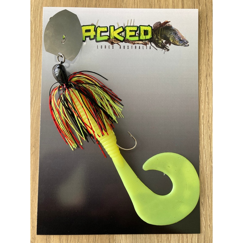 1oz CHATTERBAIT ~ FIREFLY ~ 8 Grub Trailer + Stinger
