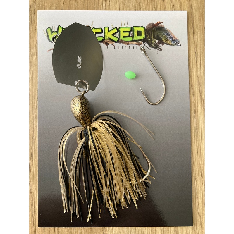 1oz ‘Rig your own Trailer’ Chatterbait Kit – BLACK & GOLD