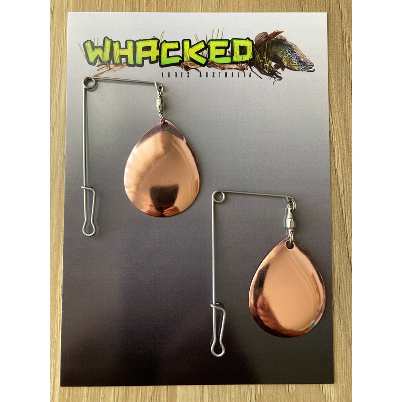 2 Pack Heavy Gauge Jig / Beetle Spins ~ COPPER Blades