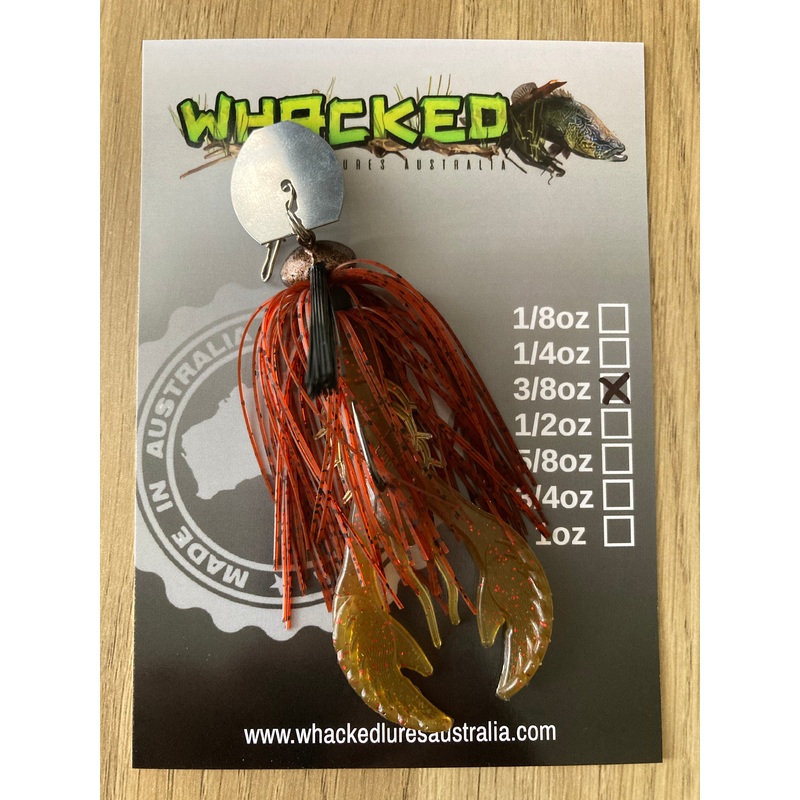 3/8oz Weedless Craw Chatterbait ~ RUSTIC RED