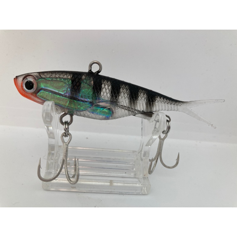 95mm / 20g Tough Wire Soft Vibe Lure ~ STRIPED PERCH