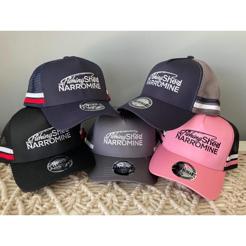 The Fishing Shed Narromine – Embroidered 2 Stripe Trucker Caps