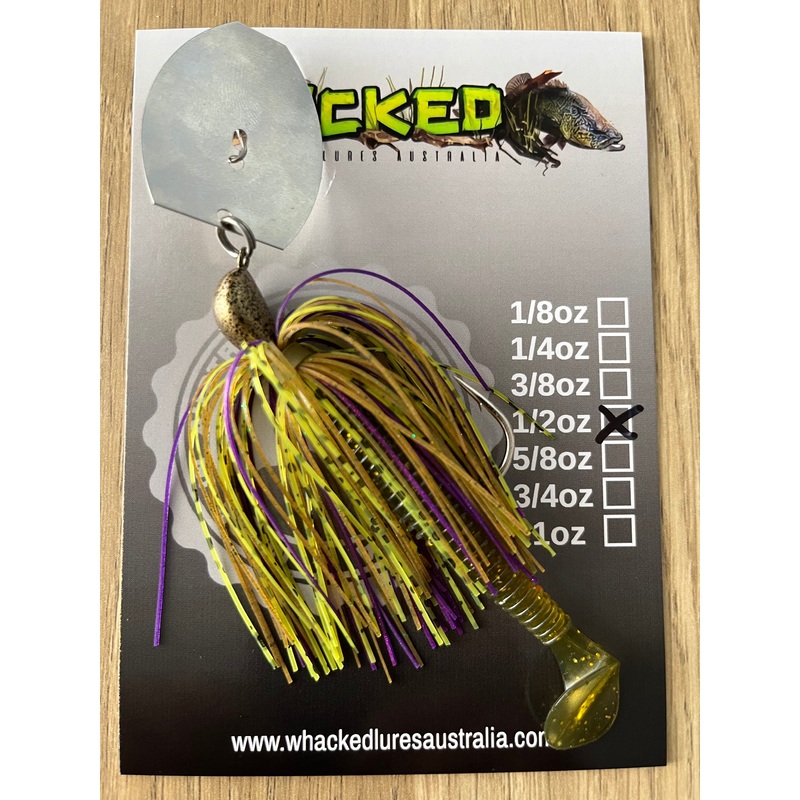 1/2oz CHATTERBAIT ~ PURPLE WASABI ~ Paddle Tail Trailer