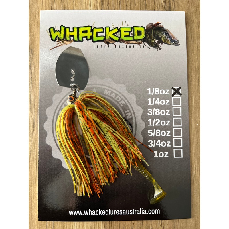 1/8oz Chatterbait ~ NATURAL CITRUS ~ Paddle Worm Trailer