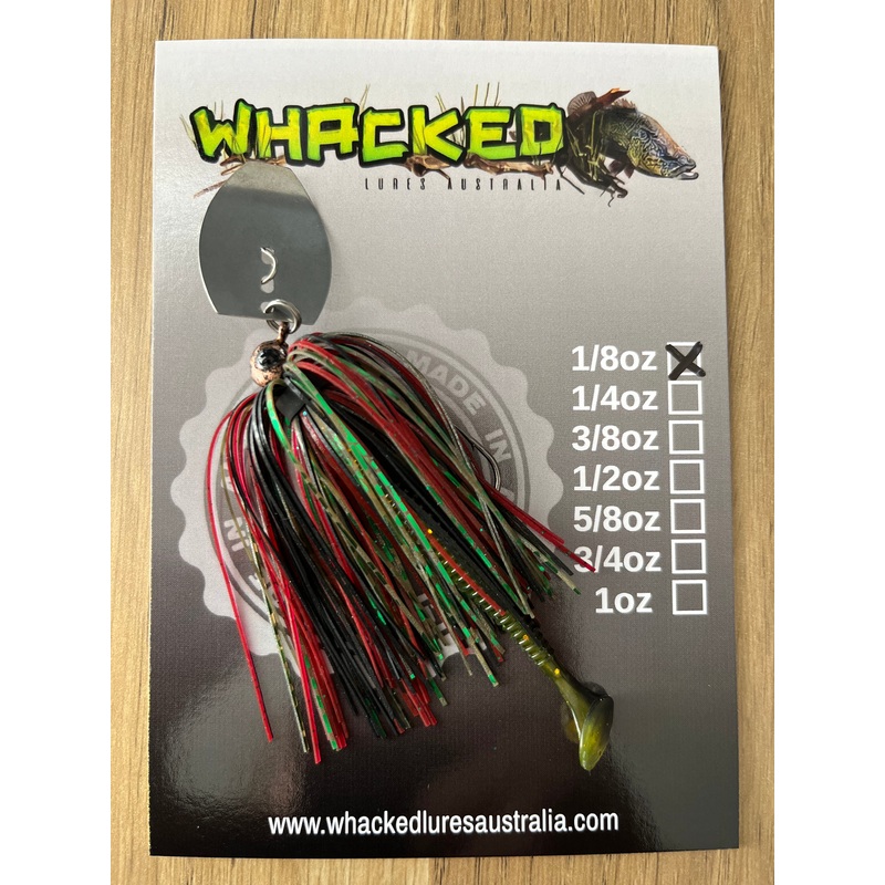 1/8oz Chatterbait ~ NATURAL PERCH ~ Paddle Worm Trailer
