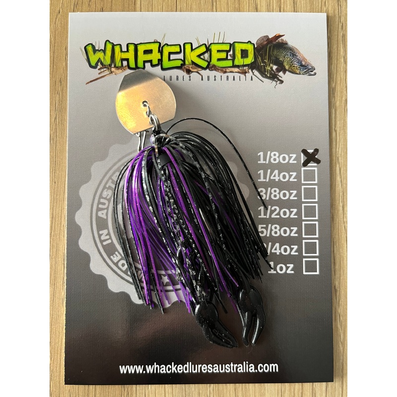 1/8oz Chatterbait ~ PHANTOM PURPLE ~ Nipper Trailer
