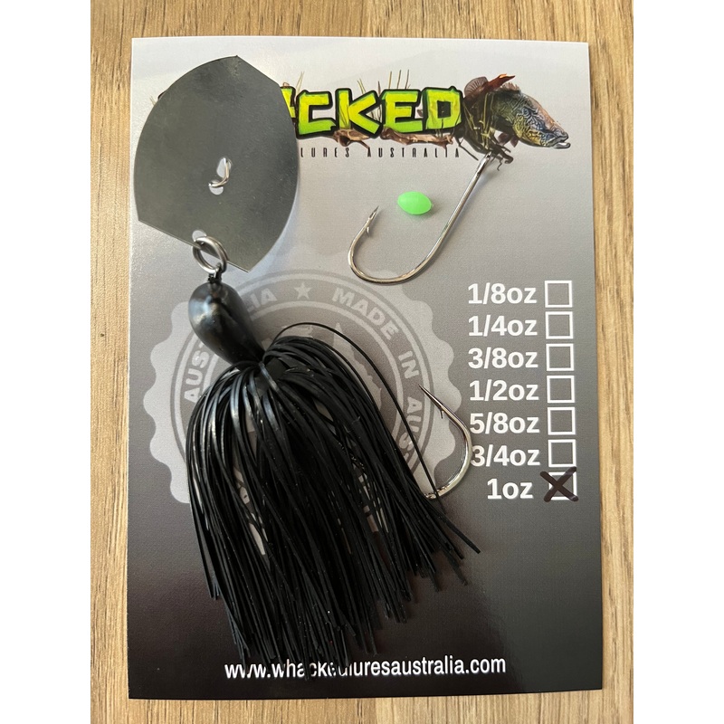 1oz ‘Rig your own Trailer’ Chatterbait Kit – BLACK