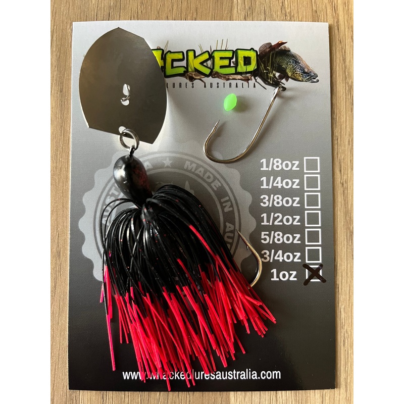 1oz ‘Rig your own Trailer’ Chatterbait Kit – FIRETIP RED