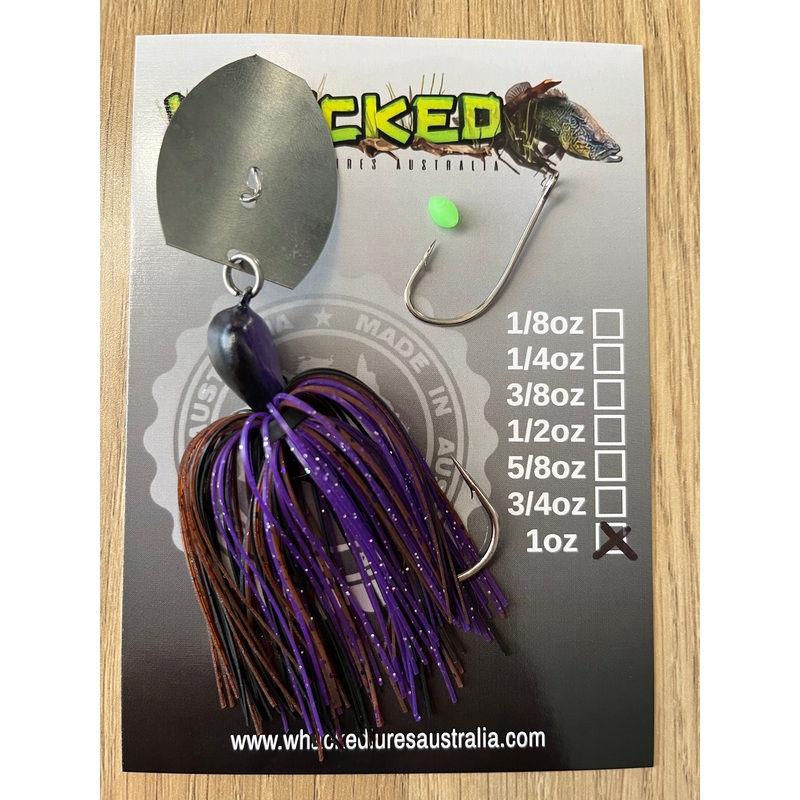 1oz ‘Rig your own Trailer’ Chatterbait Kit – NIGHT SKY PURPLE