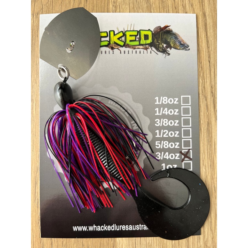 3/4oz CHATTERBAIT ~ EVIL PURPLE ~ Grub Trailer