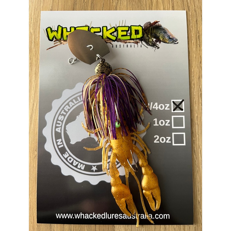 3/4oz CRAY CHATTERBAIT ~ REGAL GOLD ~ 5 Crayfish Trailer