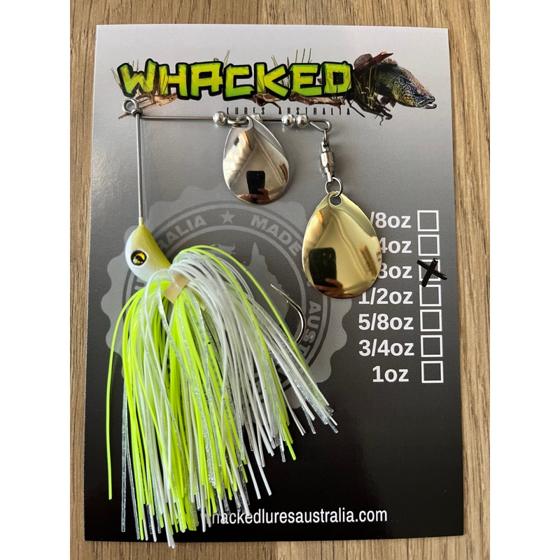 3/8oz Compact Spinnerbait ~ ACID WHITE