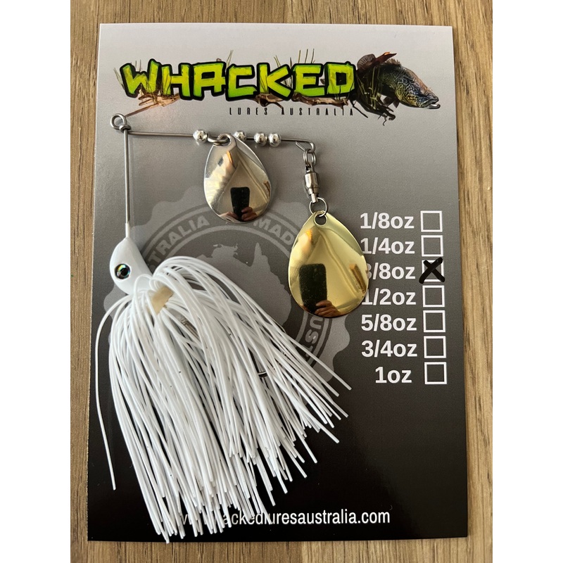 3/8oz Compact Spinnerbait ~ WHITE