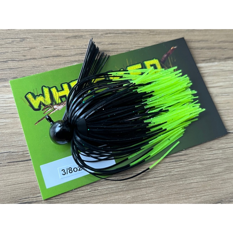 3/8oz WHACKED FOOTBALL JIG – FLURO DIP BLACK
