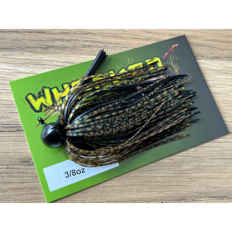 3/8oz WHACKED FOOTBALL JIG – GUPPY GREEN