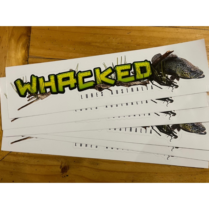 40cm WHACKED LURES AUSTRALIA Waterproof Sticker / Decal