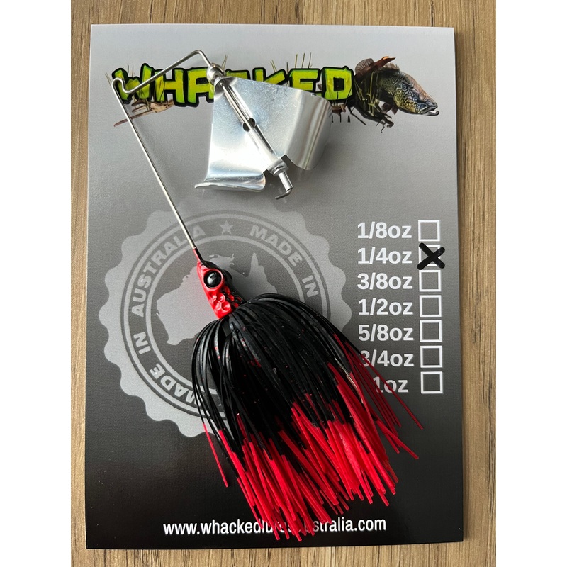 1/4oz ‘Bass Basher’ Buzzbait ~ FIRETIP RED