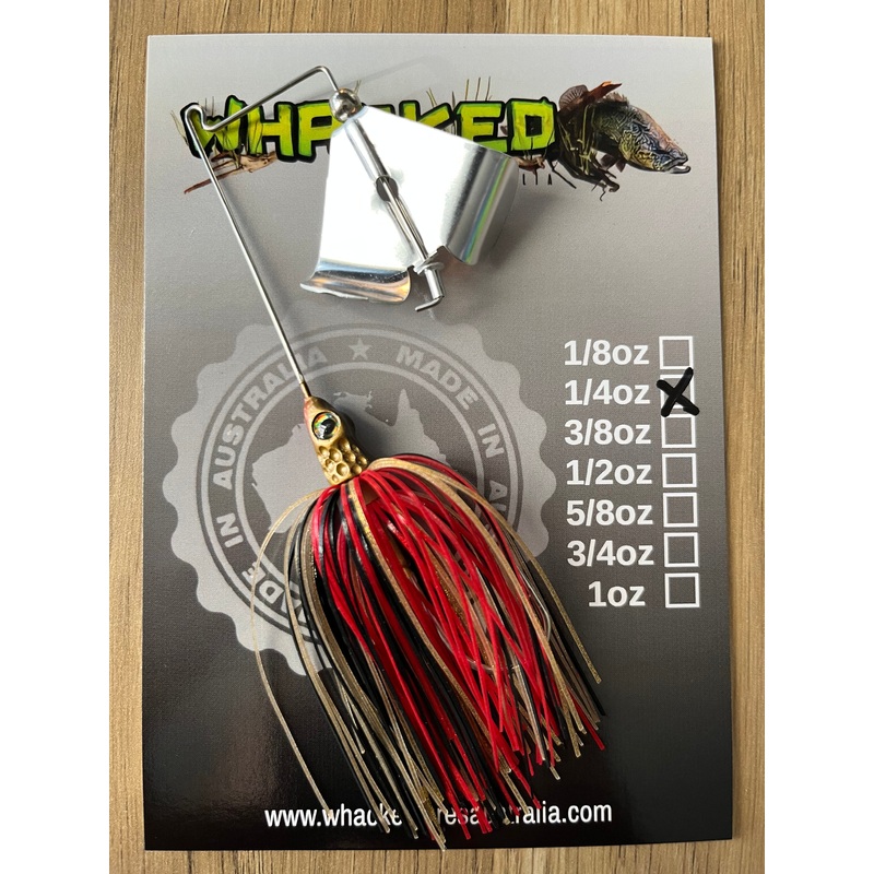 1/4oz ‘Bass Basher’ Buzzbait ~ WOUNDED BLACK & GOLD