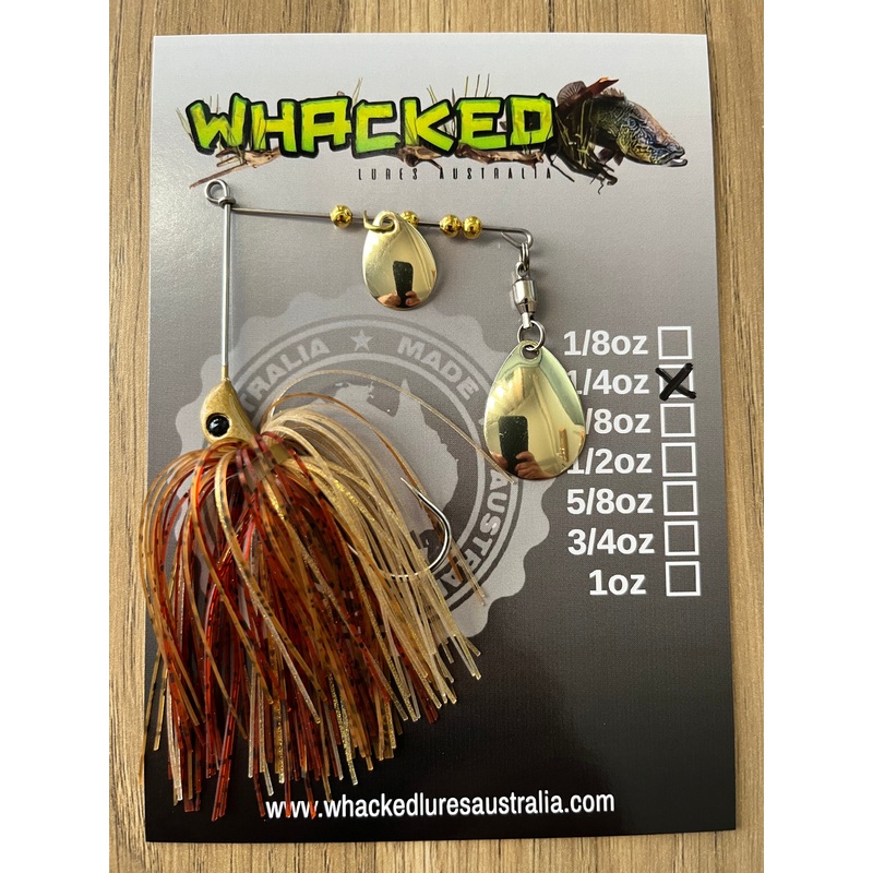 1/4oz Spinnerbait ~ NATURAL GOLD (Gold Blades)