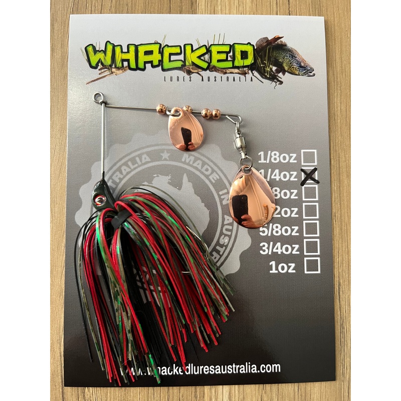1/4oz Spinnerbait ~ NATURAL PERCH (Copper Blades)