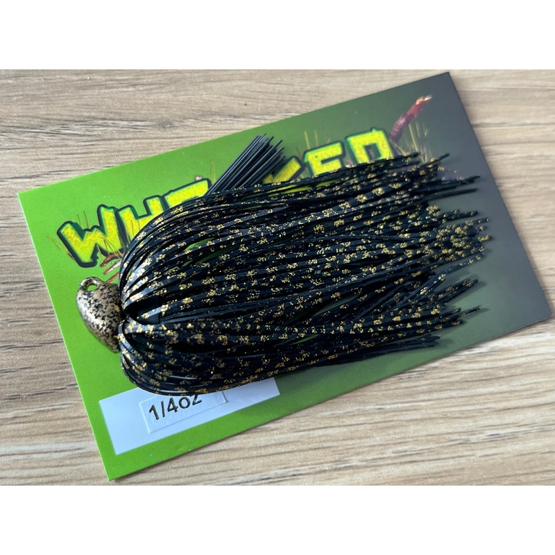 1/4oz WHACKED BRUSH HEAD JIG ~ GOLD BASS
