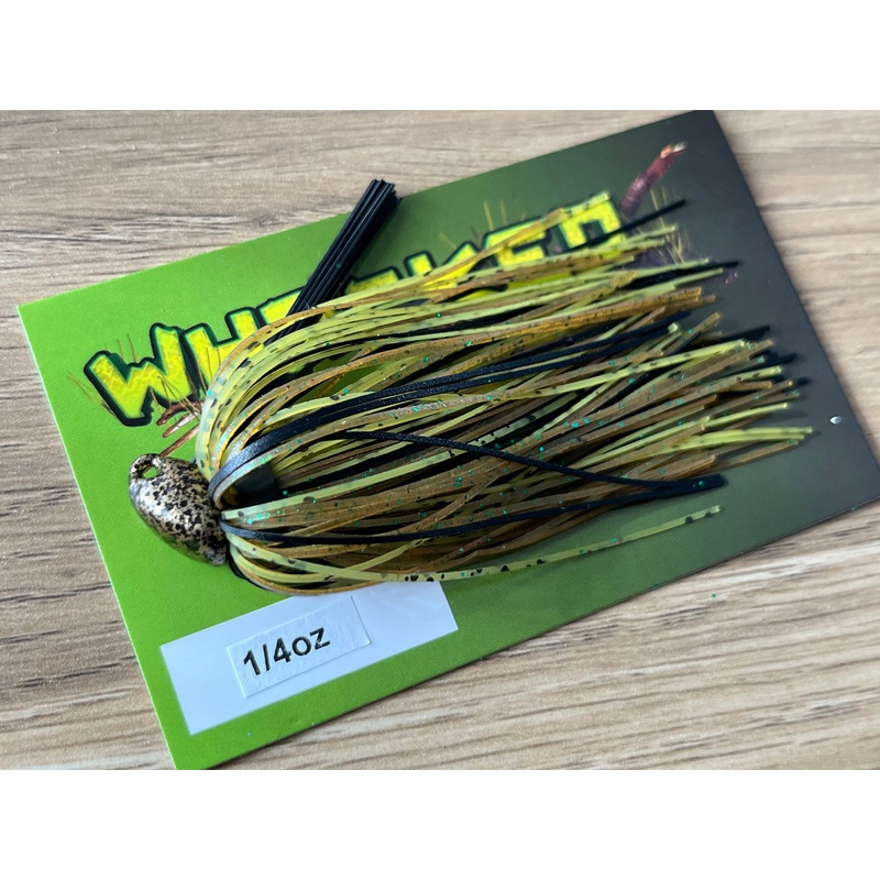 1/4oz WHACKED BRUSH HEAD JIG ~ GREMLIN GREEN