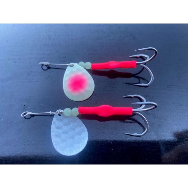 #3.5 Colorado Glow Pink Salmon Spinner (Single spinner)