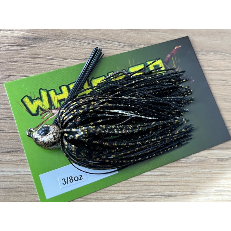 3/8oz WHACKED POISON TAIL JIG ~ GOLD BASS