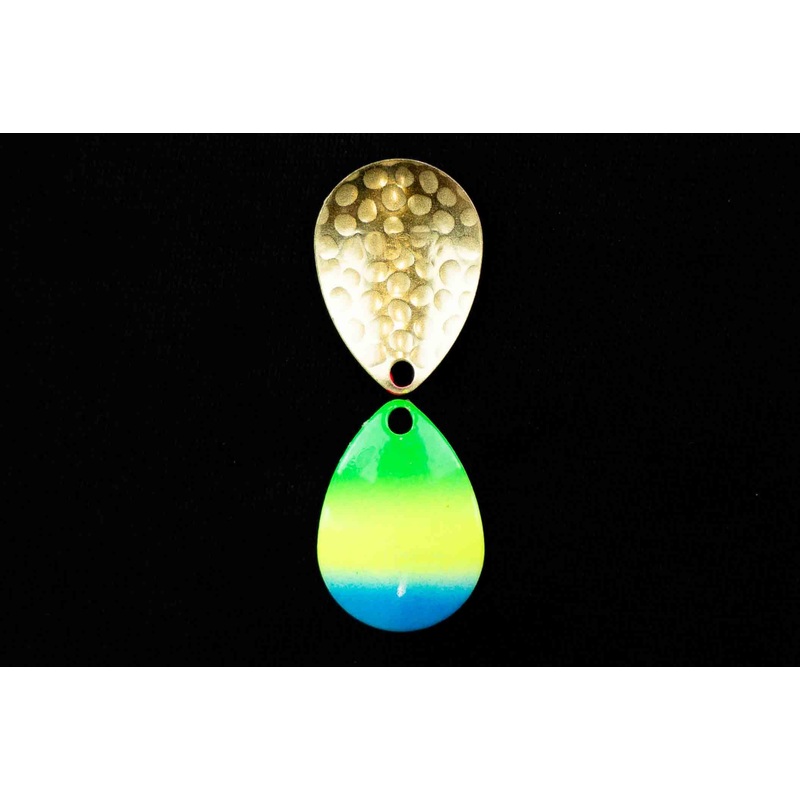 #3 Colorado Green Chartreuse Blue Spinner blade (single blade)