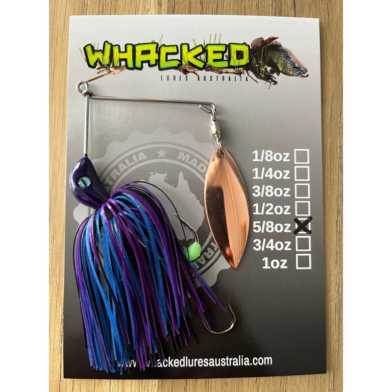 5/8oz Compact Single Willow Blade Spinnerbait ~ BRUISER ~ Stinger Hook