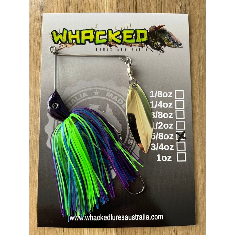 5/8oz Compact Single Willow Blade Spinnerbait ~ JUNE BUG ~ Stinger Hook