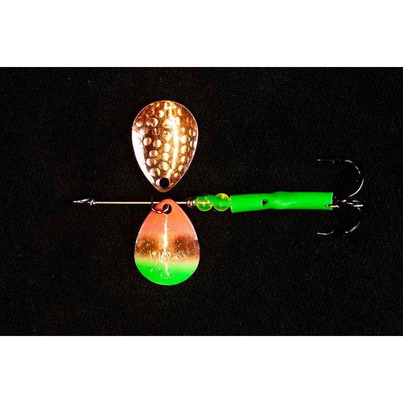 #3 Colorado Copper Mex Flag Salmon Spinner W/ Glitter