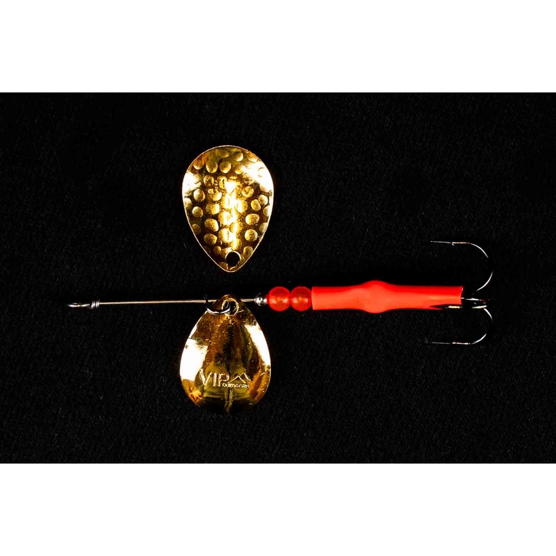 #3 Colorado Gold Salmon Spinner W/ Glitter (Single Spinner)