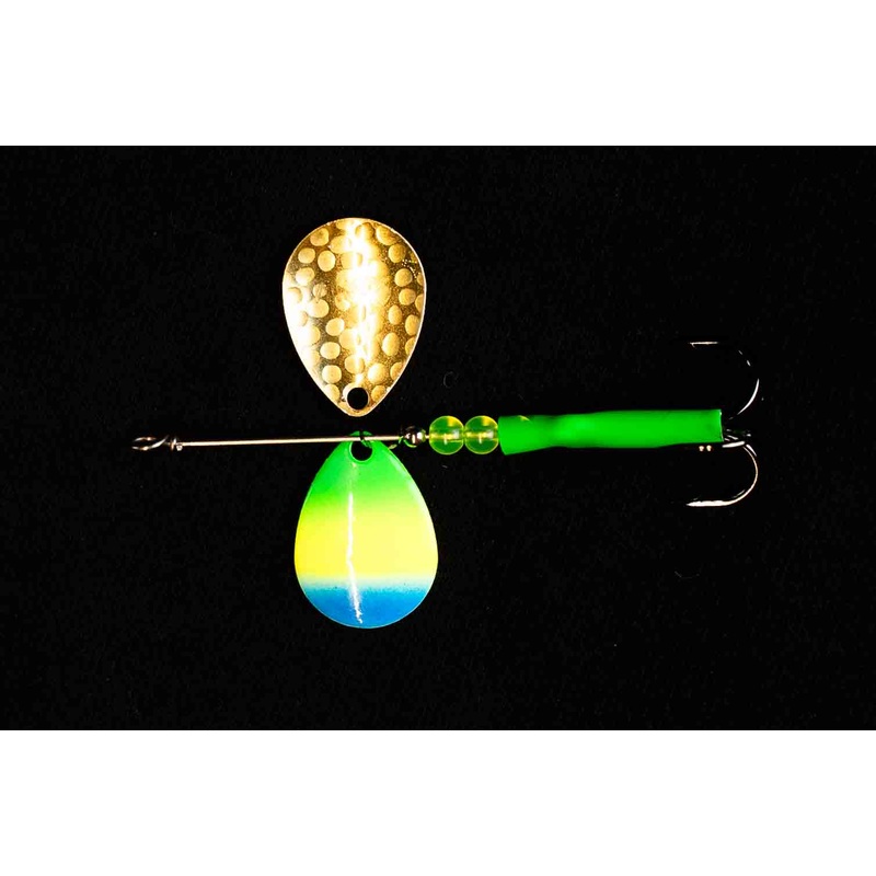#3 Colorado Green/Chart/Blue Salmon Spinner (Single Spinner)