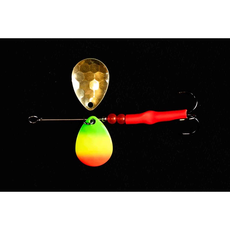 #3 Colorado Green/Chart/Red Salmon Spinner (Single Spinner)