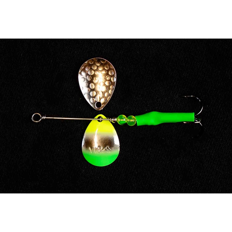 #3 Colorado Nickel Lemon/Lime Salmon Spinner (Single Spinner)