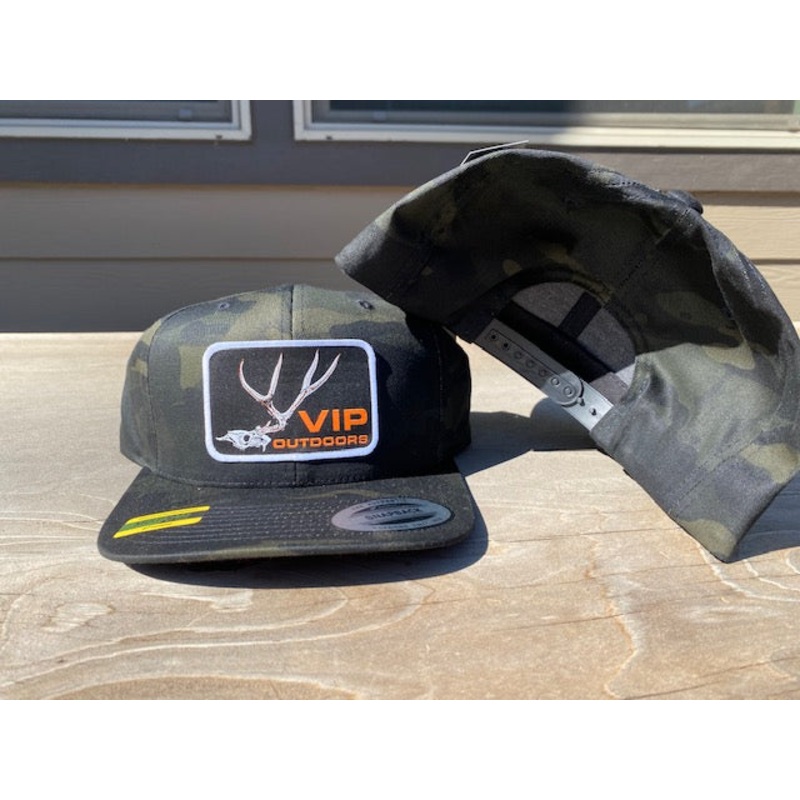 VIP Buck Hunter Hat, Black Camo Snap Back