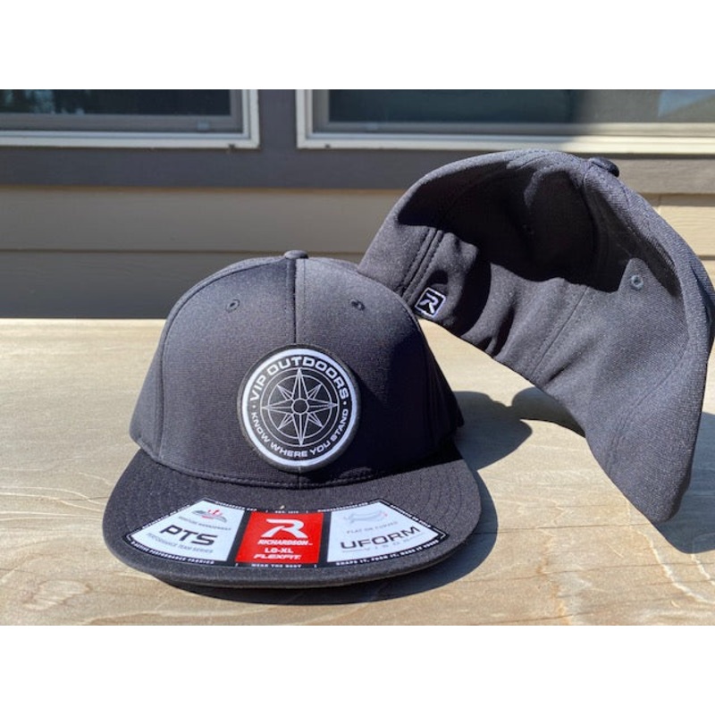 VIP Compass Hat, Black Flex Fit L/XL