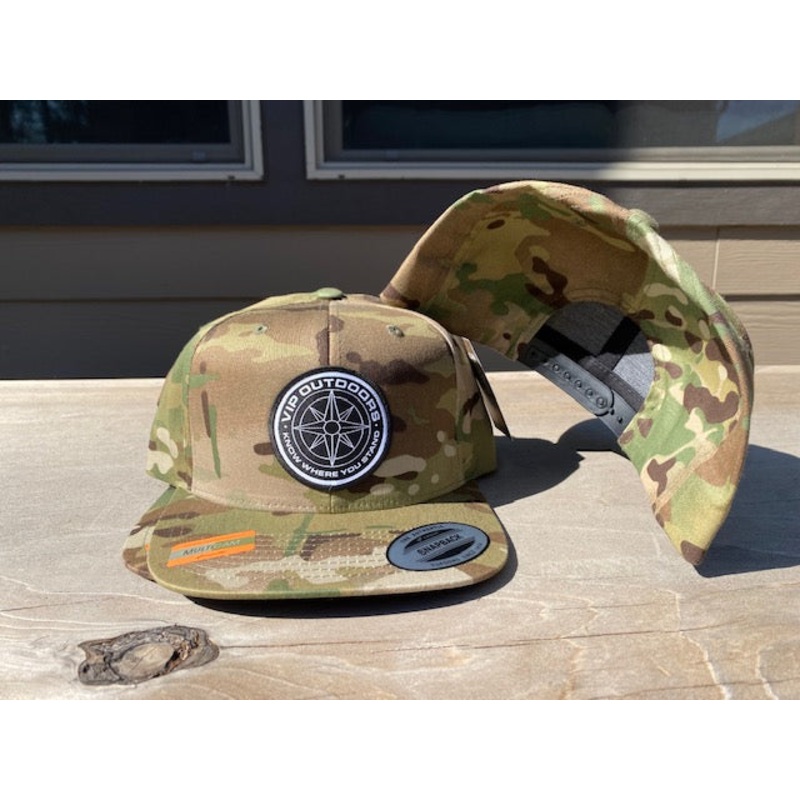 VIP Compass Hat, Camo Snap Back
