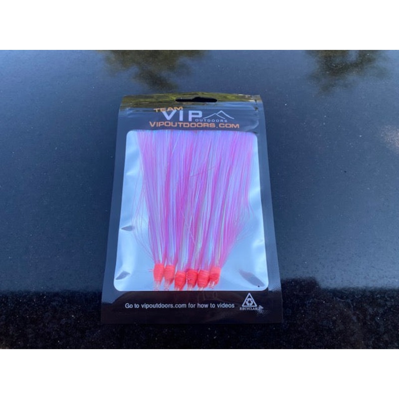 VIP Custom Pink Tube Flies (6 pack)
