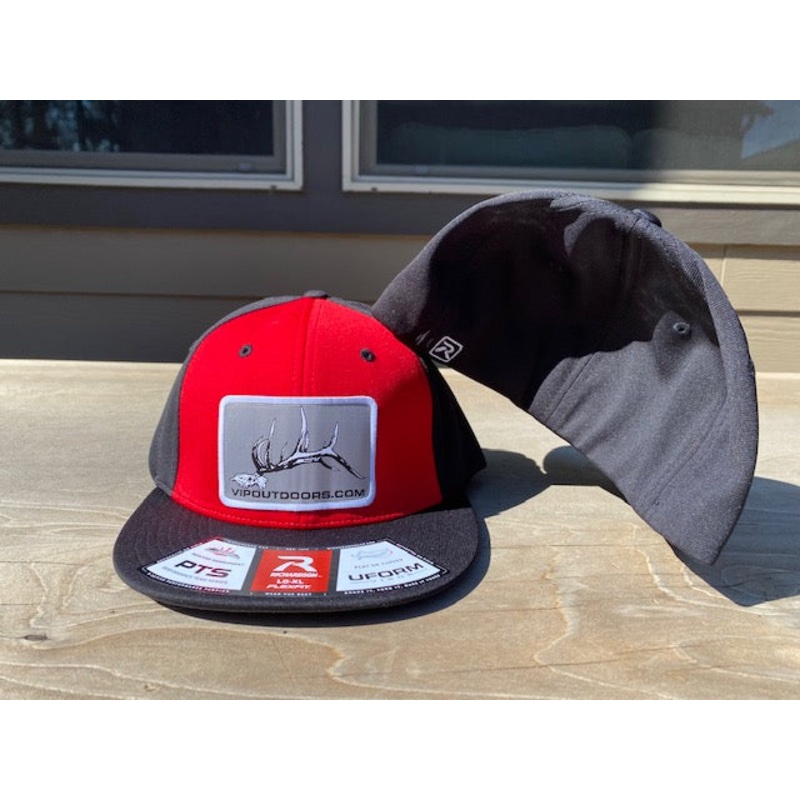 VIP Elk Hunter Hat, Red/Black Flex Fit L/XL