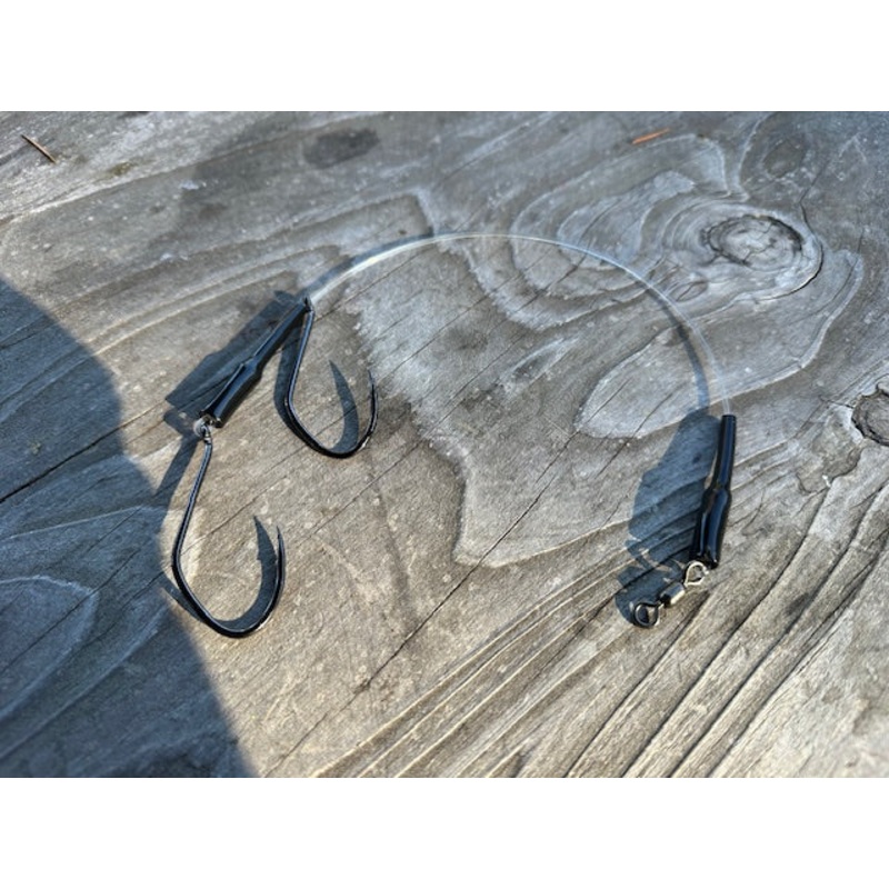 12 Double  Hook Halibut/Ling Cod 200# Leader