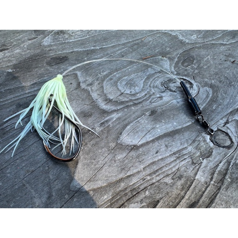 12 Glow  Halibut/Ling Cod 200# Leader Single Hook